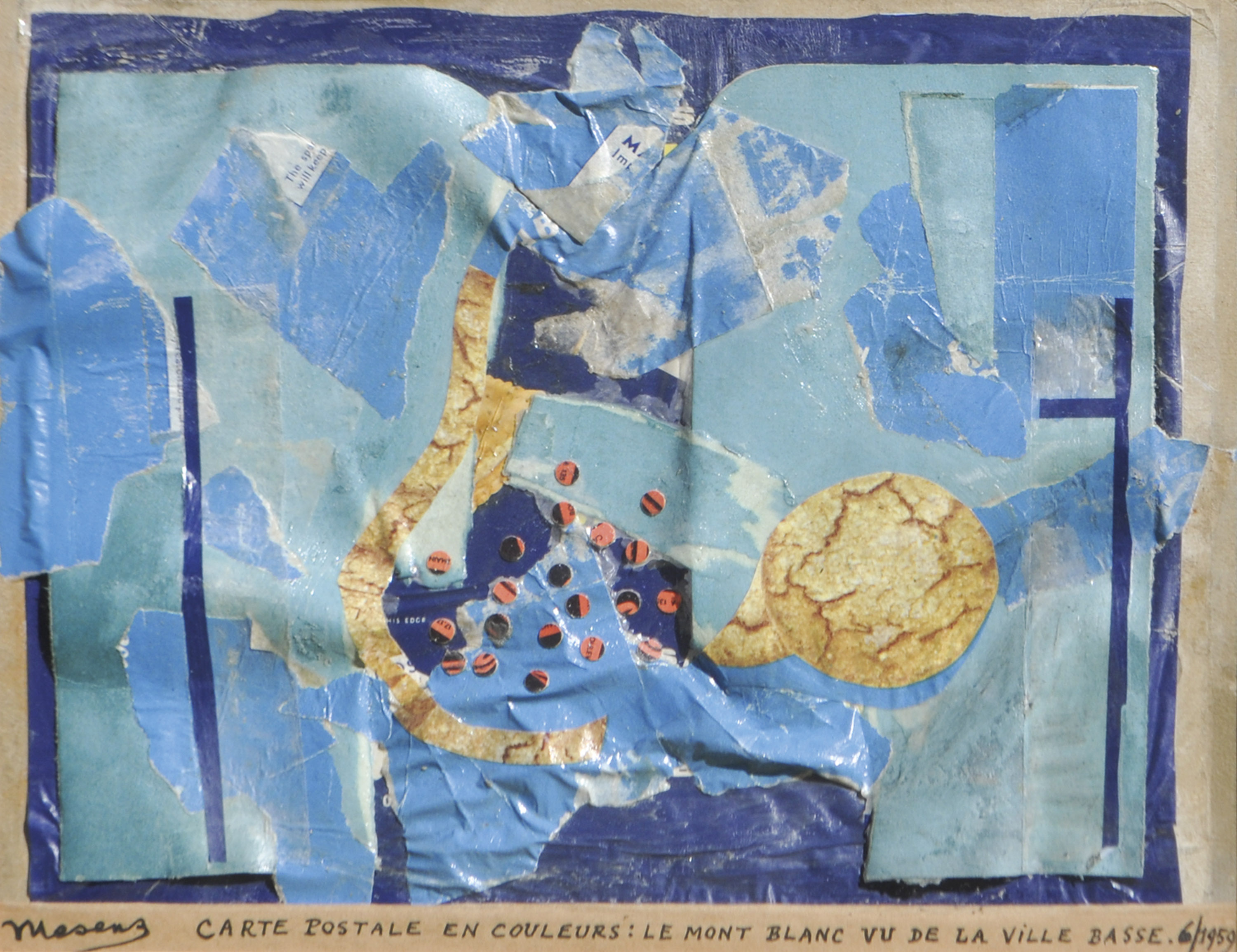  Carte postale en couleurs: Le mont blanc vu de la ville basse 